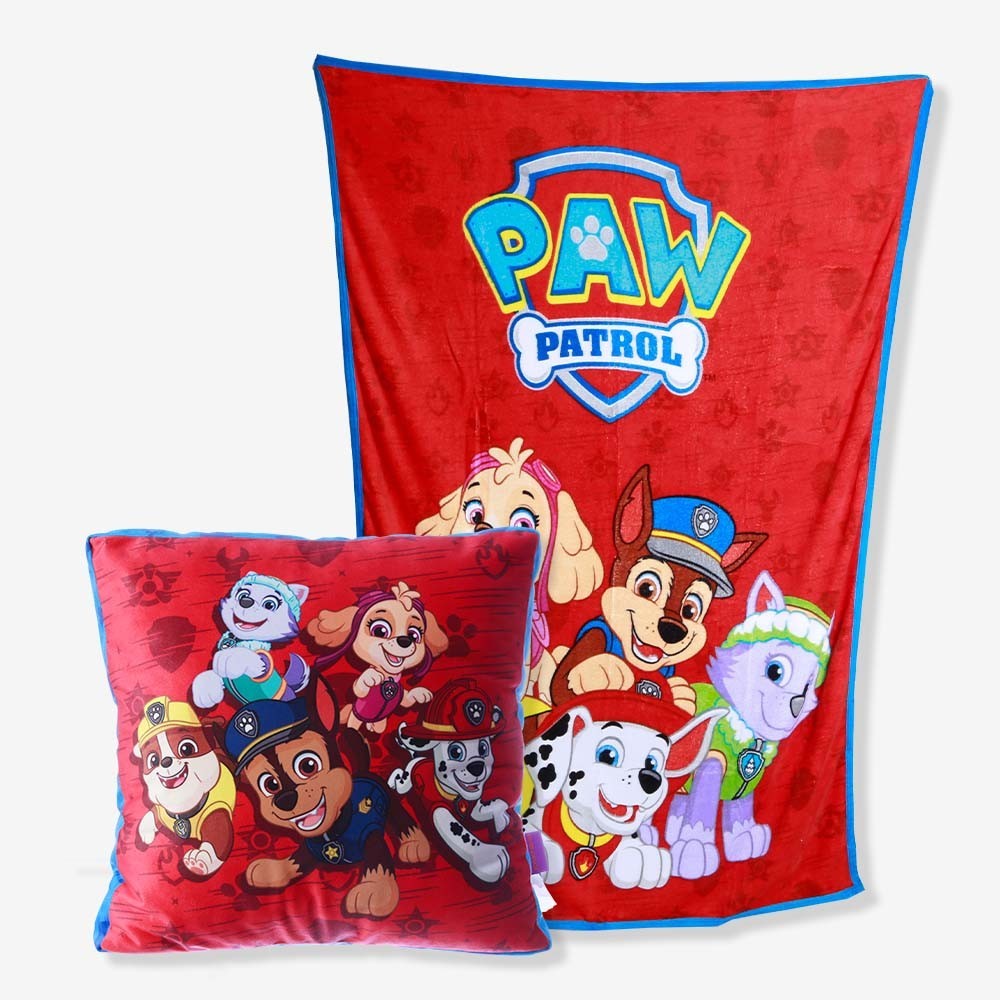 Kit Almofada Com Manta Patrulha Canina - ZonaCriativa