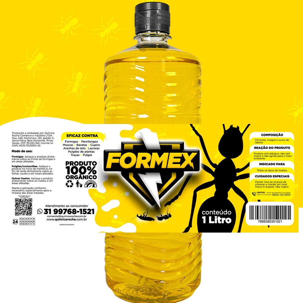 Poderoso Contra Baratas Formigas Pulgas e Percevejos Spray Formex